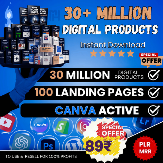 30M+ Digital Products Bundle | Passive Income | PLR & MRR