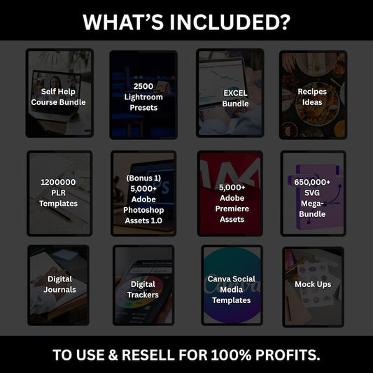 45 Million+ Digital Products Bundle, Ideal for Passive Income, Millions of Content